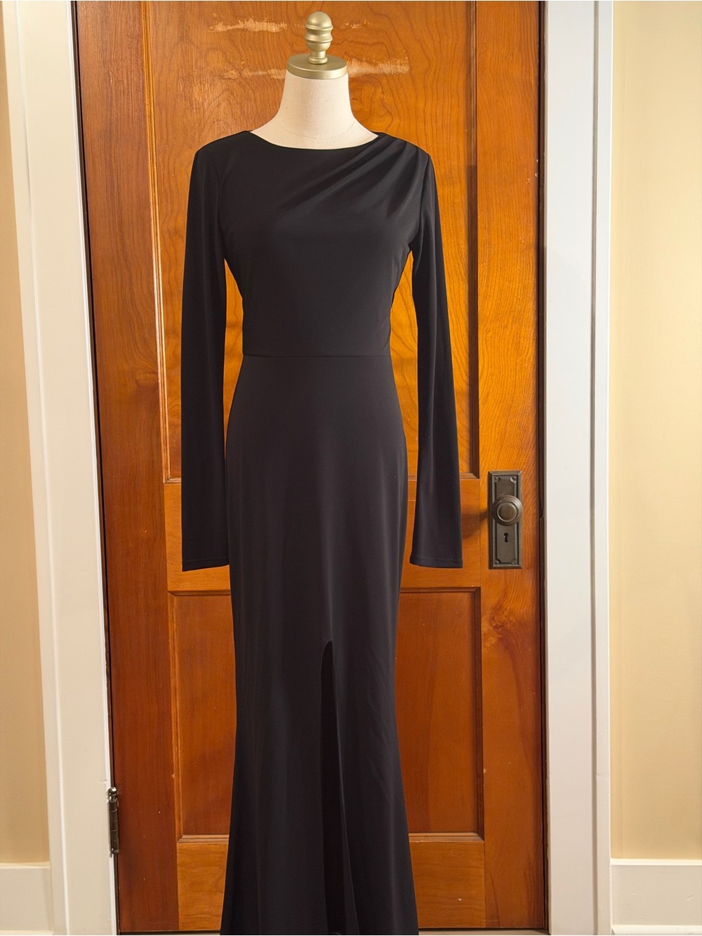 Rachel Zoe Black Liana Open-Back Maxi Dress